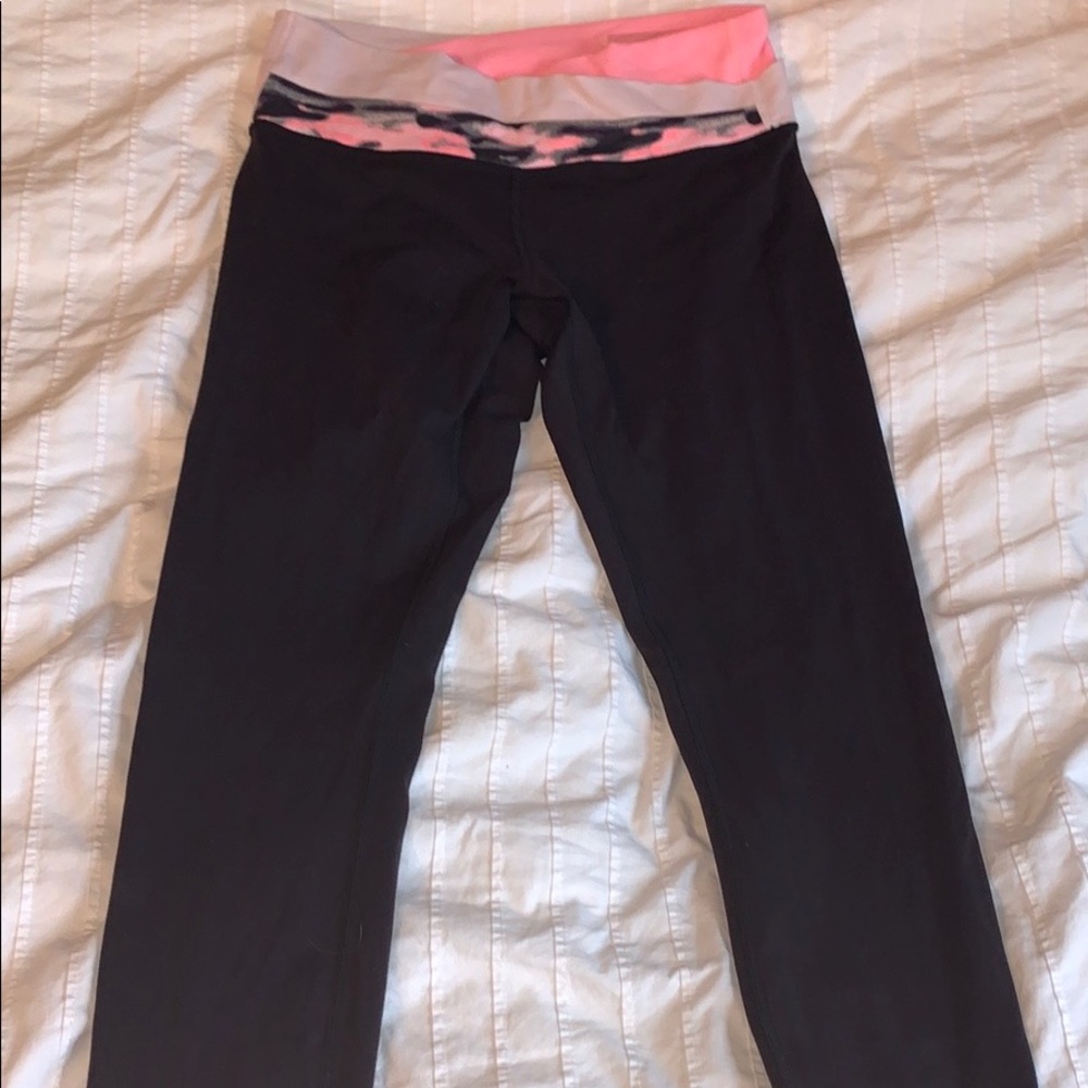 Lululemon Leggings Pink Waist Band Size 6